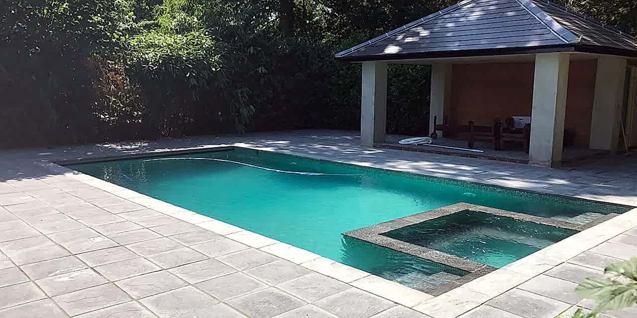 Finished photo of an Outdoor Concrete Swimming Pool