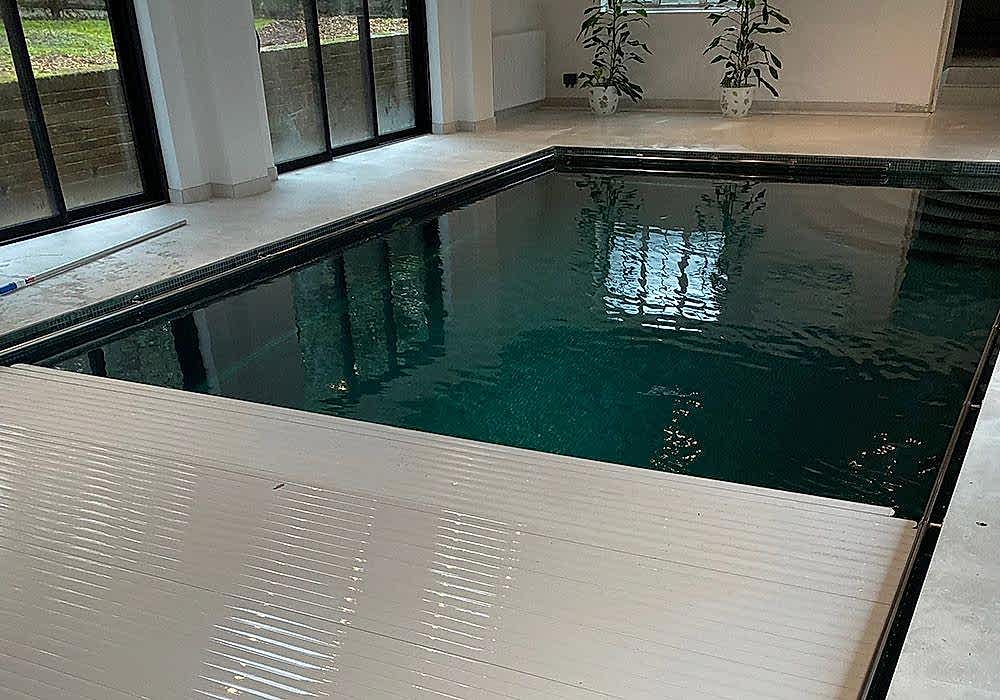 New indoor swimming pool with automatic cover New indoor swimming pool with automatic cover