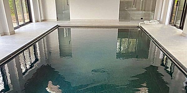 Finished Luxury Indoor Swimming Pool by UK Swimming Pools Ltd