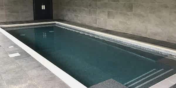 Finished shot of an Indoor Concrete Swimming Pool