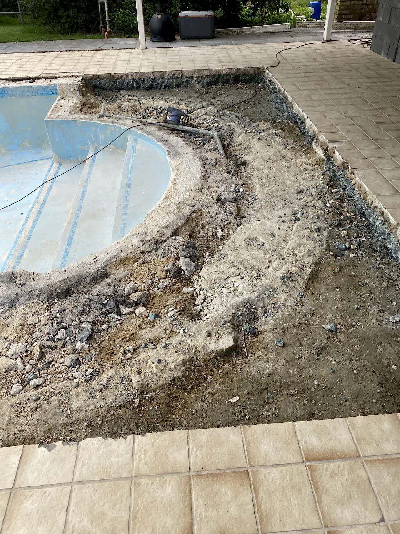 We carefully deconstructed the curved stepped end, paving the way for a new, streamlined design