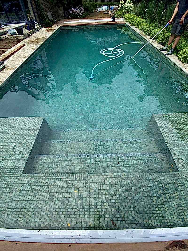 Swimming Pool renovated with new steps