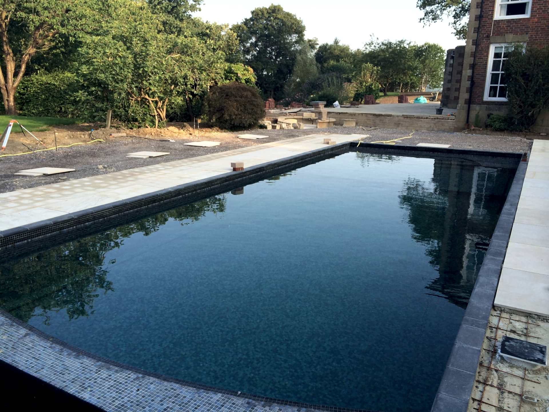 Retiled and Renovated outdoor swimming pool