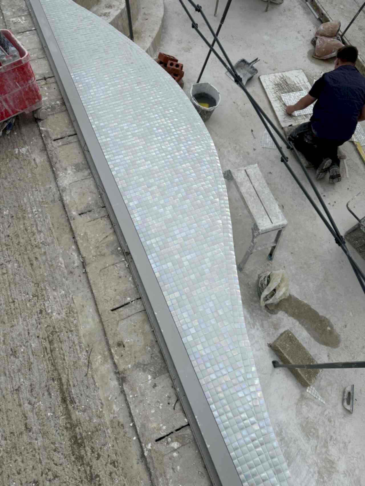 Ibiza 23.5mm iridescent glass mosaics