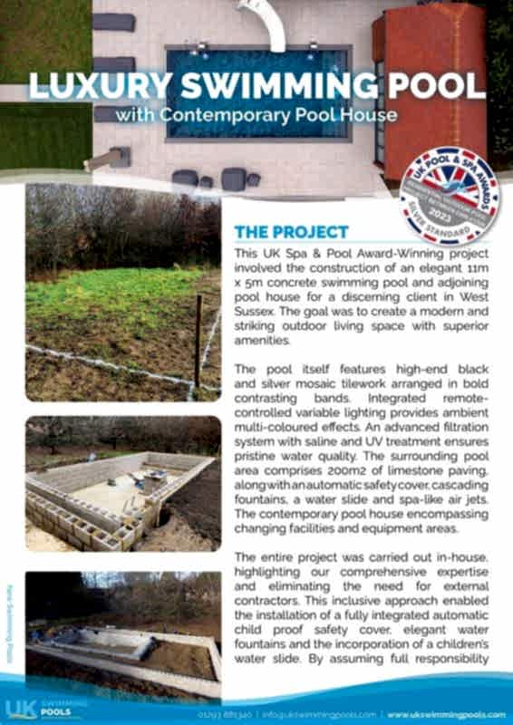 UK Swimming Pools Project - Luxury Swimming Pool with Contemporary Pool House