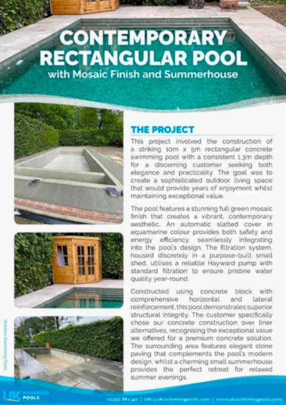 UK Swimming Pools Project - Luxury Swimming Pool with Contemporary Pool House